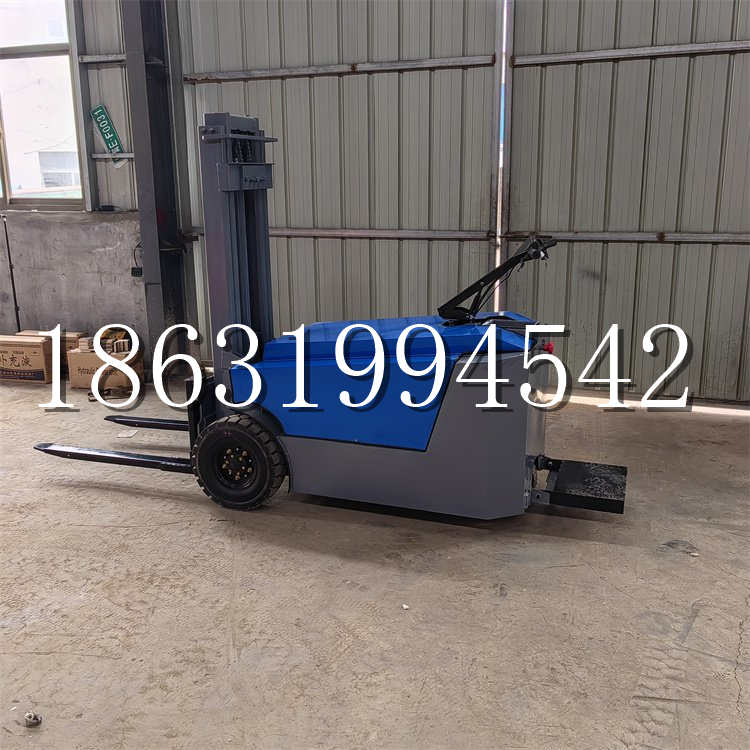 和平区全电动叉车插腿式堆高车液压装卸车1.5吨升高小型站驾式铲车